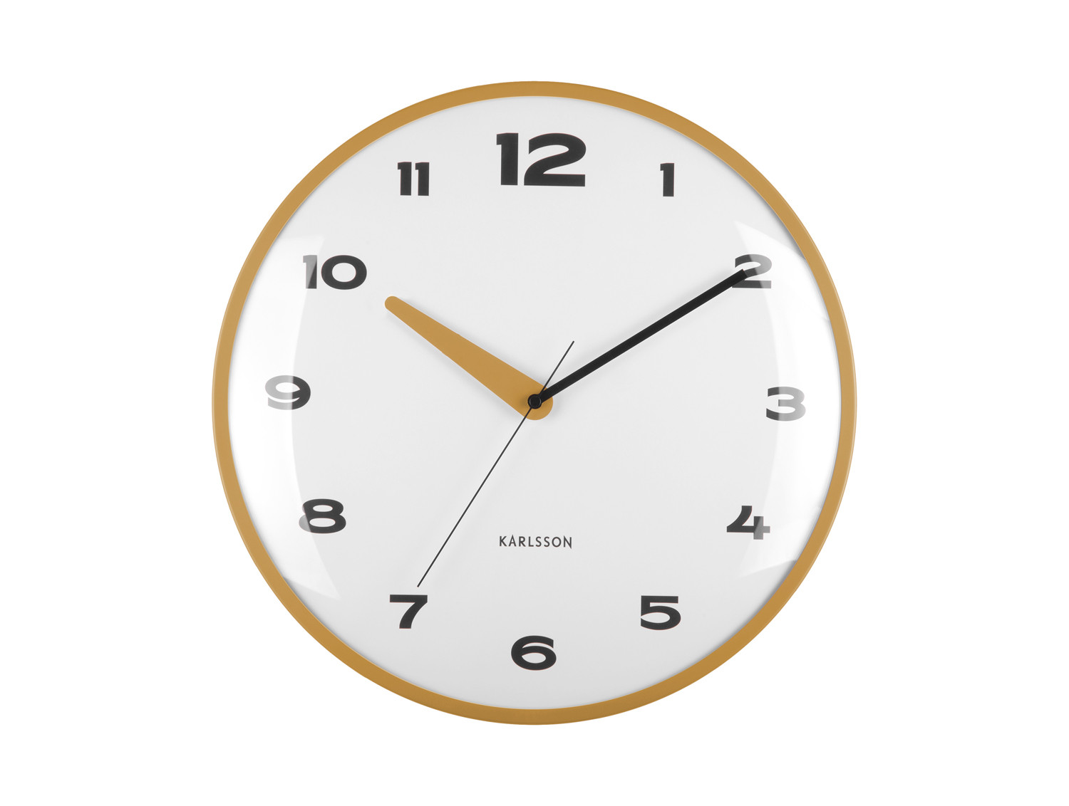 Karlsson Wandklok Brisk Dome Ochre Yellow 40cm