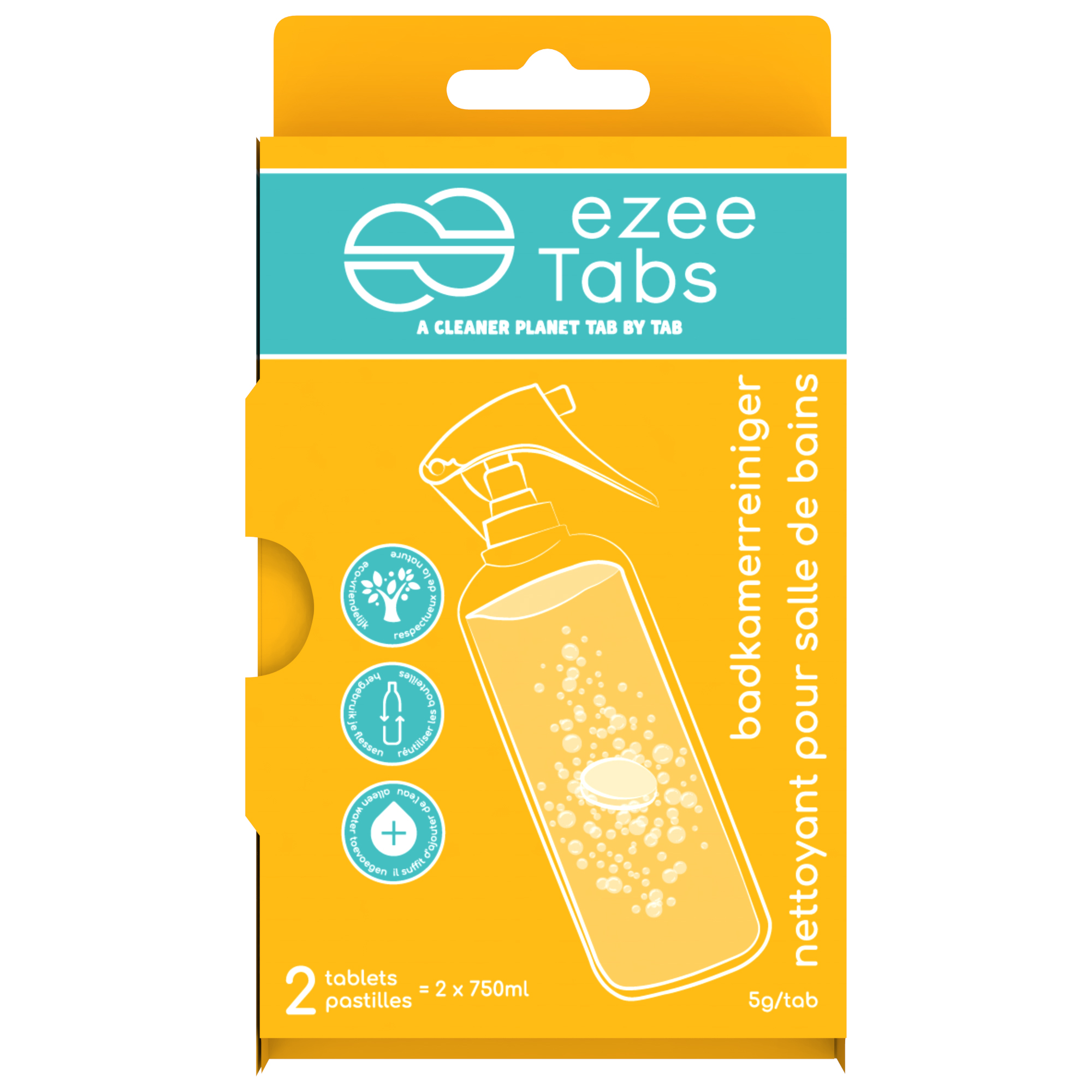 Ezee Tabs Badkamerreiniger 5 g - 2 stuks
