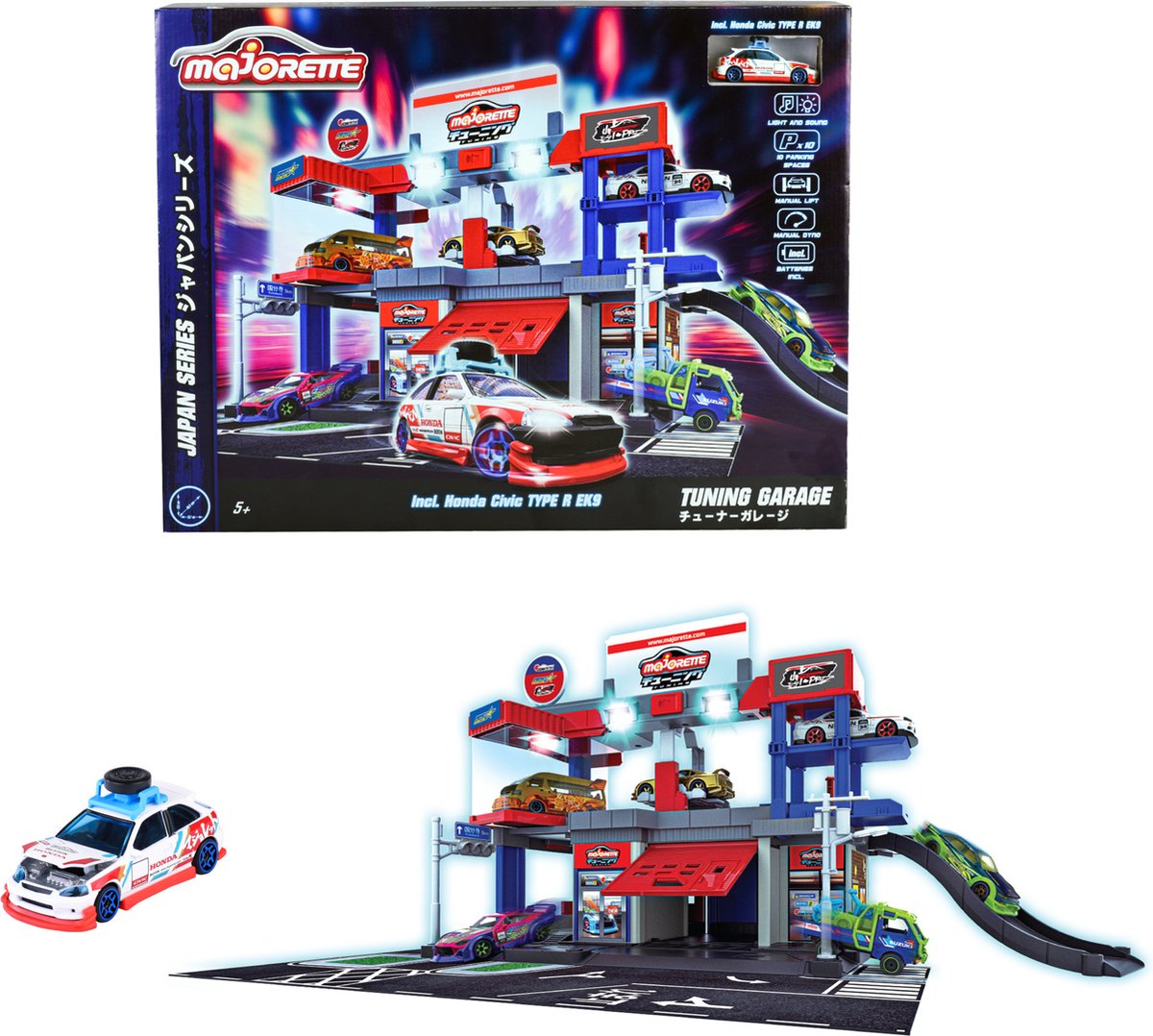 Majorette Tuning Garage - Japan Series - 1:64 - metlicht en geluid