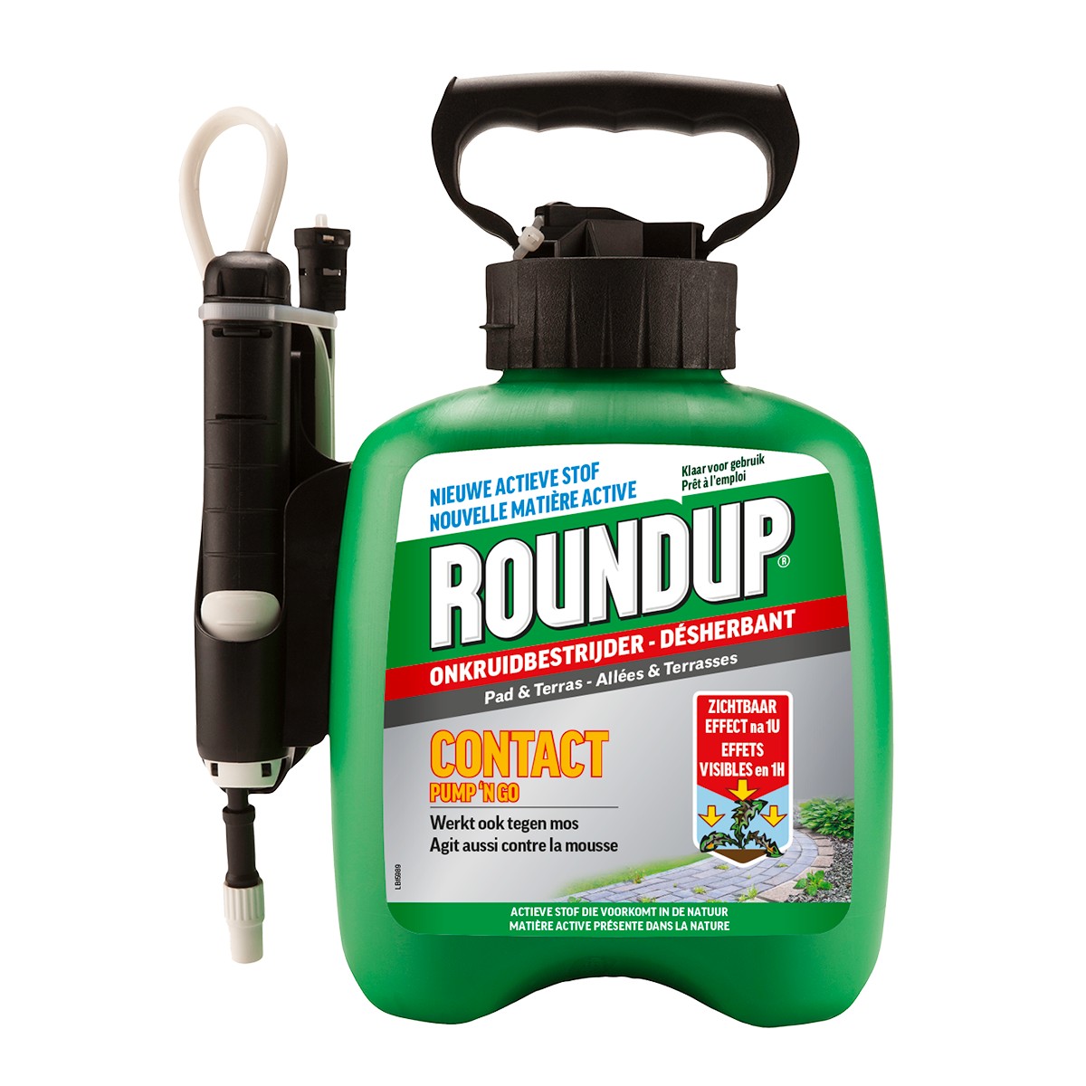 ROUNDUP Contact Onkruidbestrijder Paden 2.5l - incl.Drukspuit - 60 g/l Azijnzuur