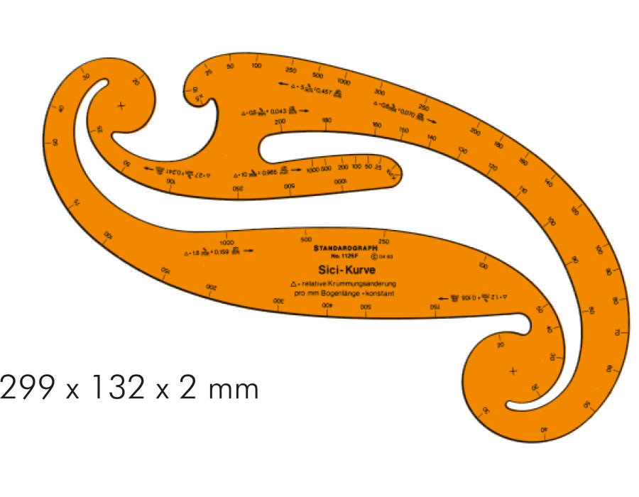 Standardgraph Gabarits  Tekensjabloon 1126F