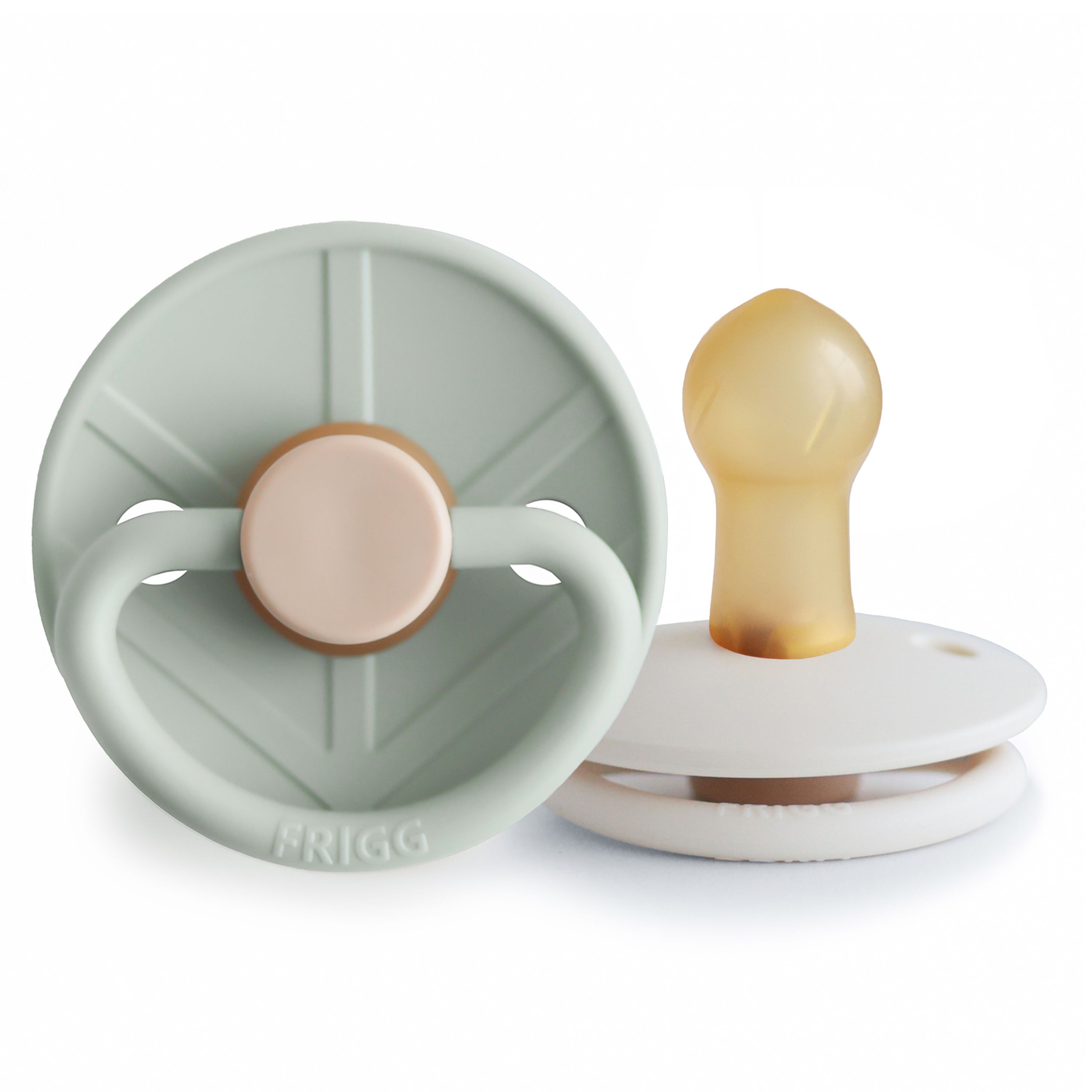 Frigg Fopspeen Little Viking Latex Sage-Cream 0-6 maand - 2 stuks