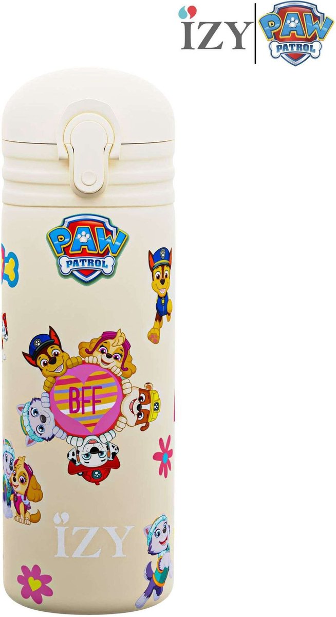 IZY Kids Isoleerfles Paw Patrol 350ml - Friends Forever - met Stickervel