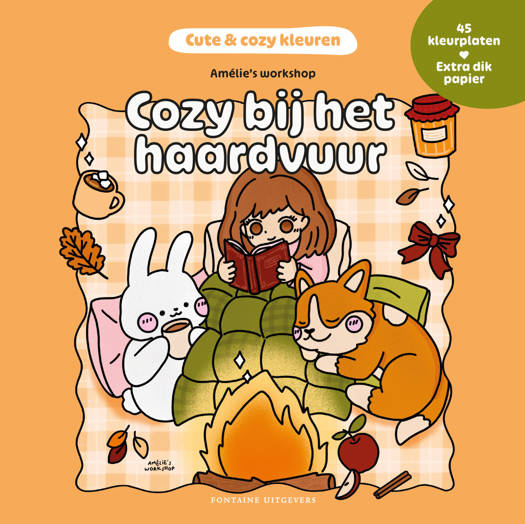 Kleurboek Cute & Cosy bij het Haardvuur