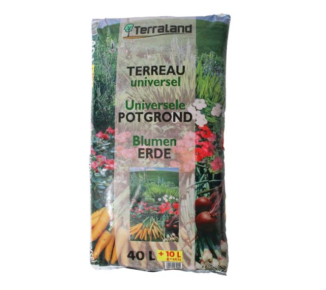 Terraland universele Potgrond 40l+10l Potgrond van uitstekende Kwaliteit