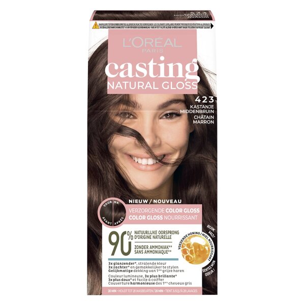Casting Haarkleuring Creme Natural Gloss 423 Chatain Marron