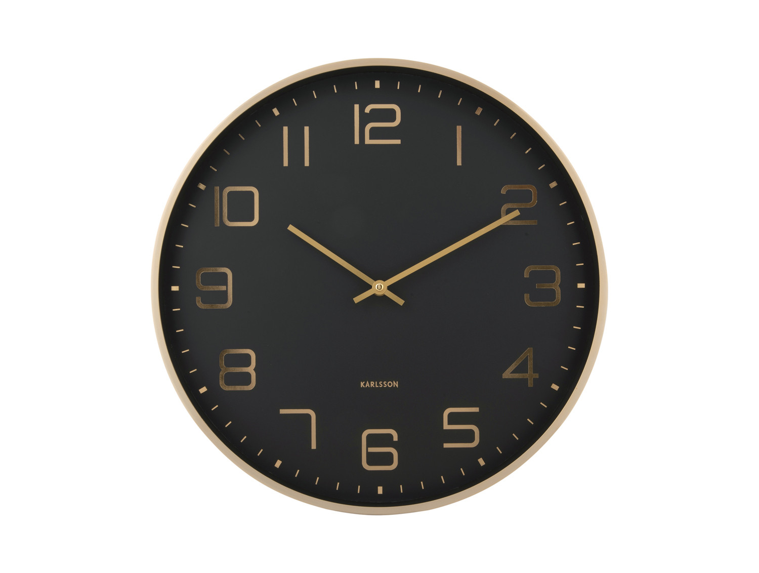 Karlsson Wandklok Elegance Glow Black 40cm
