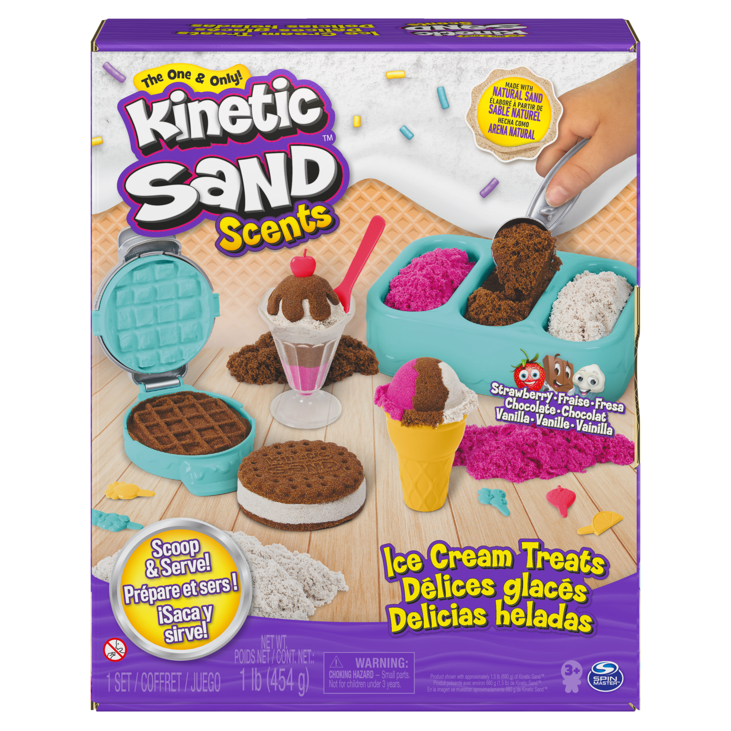 Kinetic Sand, Ice Cream Treats, Scented Sand 510 gram Kinetic Sand, Ice Cream Treats, Scented Sand 510 gram