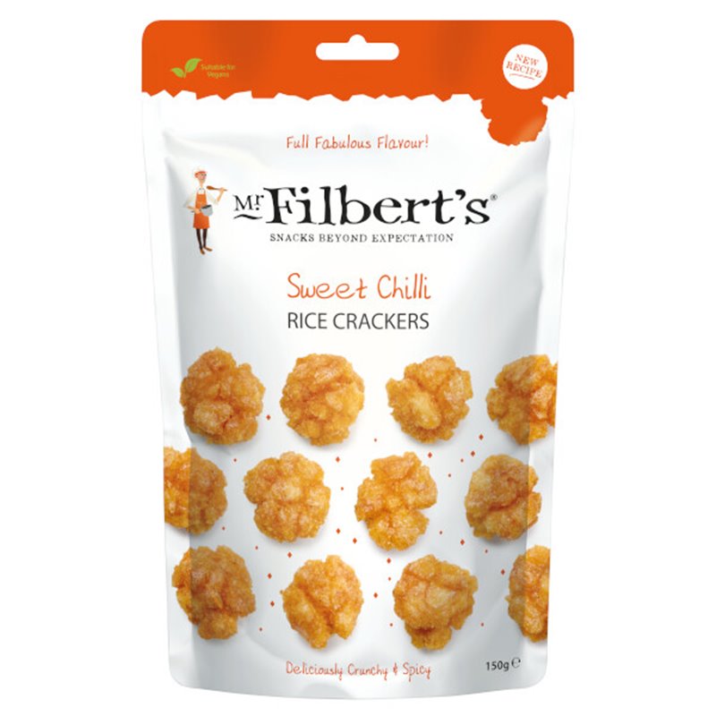 Mr. Filberts Gefrituurde Rijstcrackers met Chilli 150g