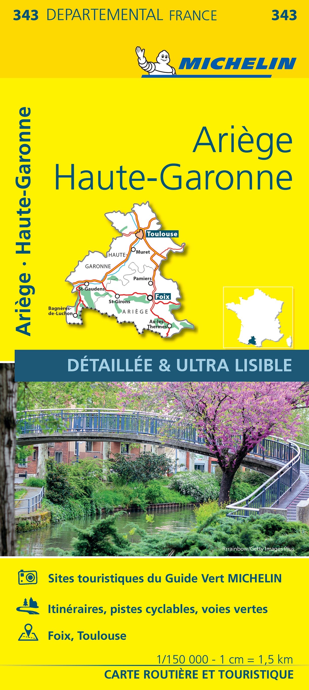 Michelin Kaart Regionaal Frankrijk Ariège - Haute-Garonne