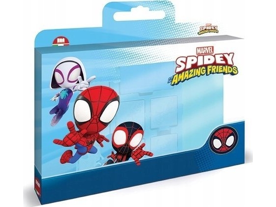 Spidey and Friends Stempeldoos 7 houten stempels, 3 stiften, inktkussen