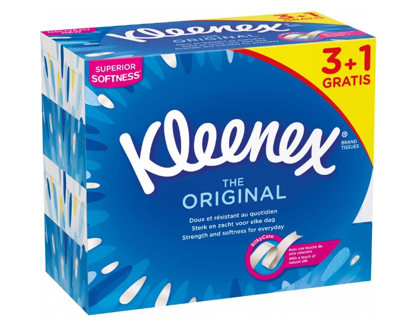 Kleenex Zakdoekjes Papier Box Original 72 stuks + 3+1 gratis