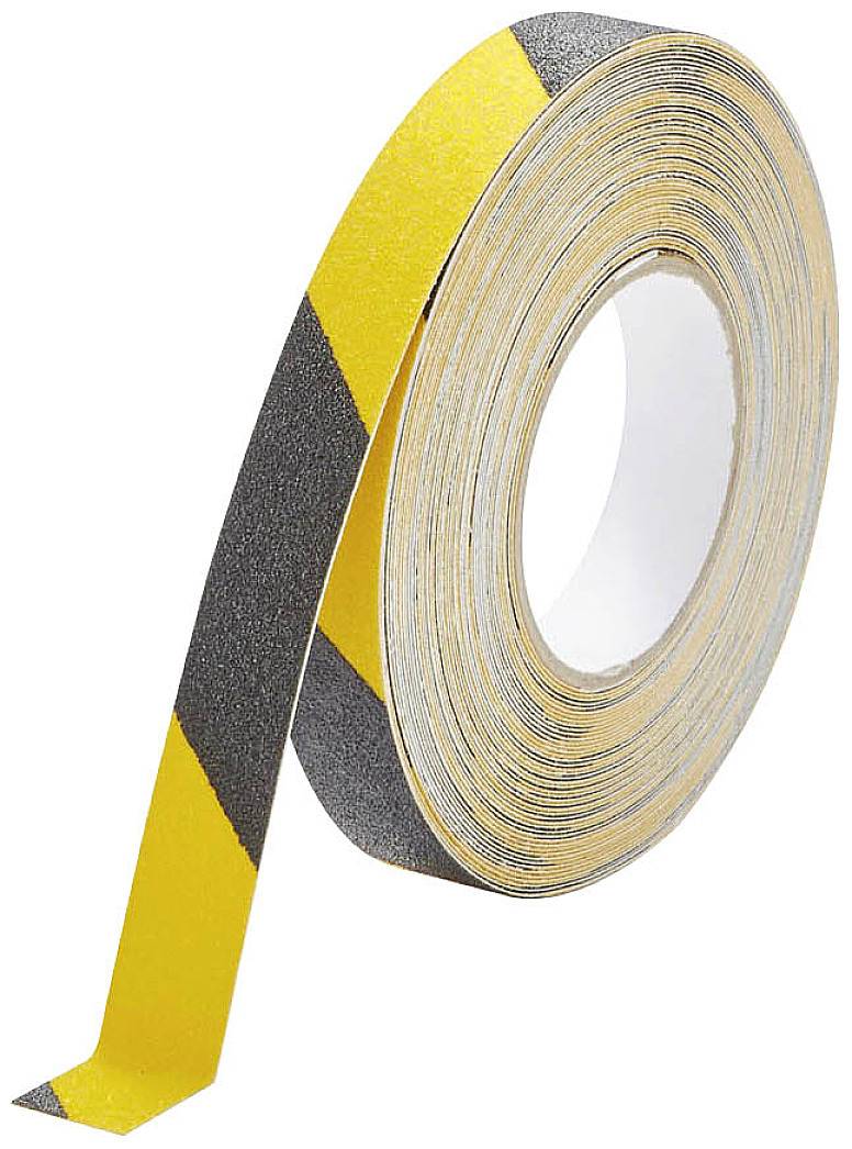 Durable Anti-Slip Tape Duraline Grip 25 mm x 15 m - Zwart-Geel