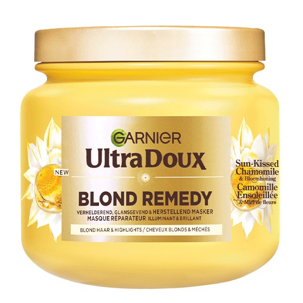 Garnier Ultra Doux Haarmasker Camomille Verhelderend-Glanzend-Herstellend 340 ml