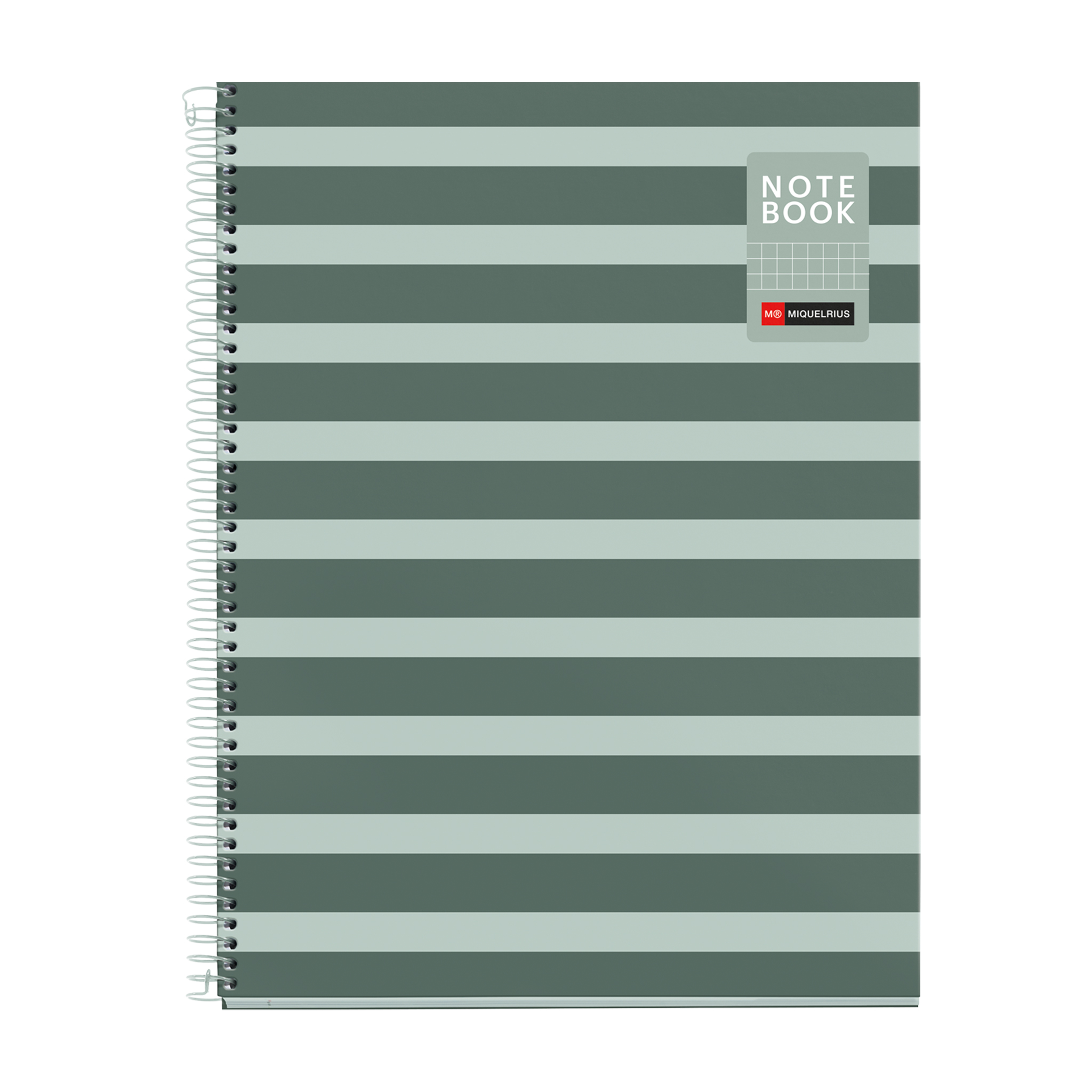 Miquelrius Notebook A4 Between the Lines Mousse Geruit Spiraal 80 vellen
