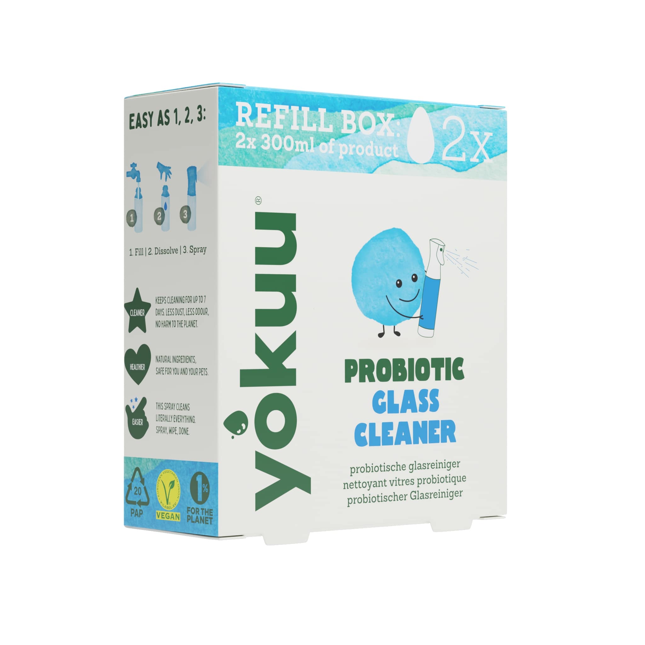 Yokuu Navulling Glasreiniger 2 tabs - voor 300ml - Probiotisch