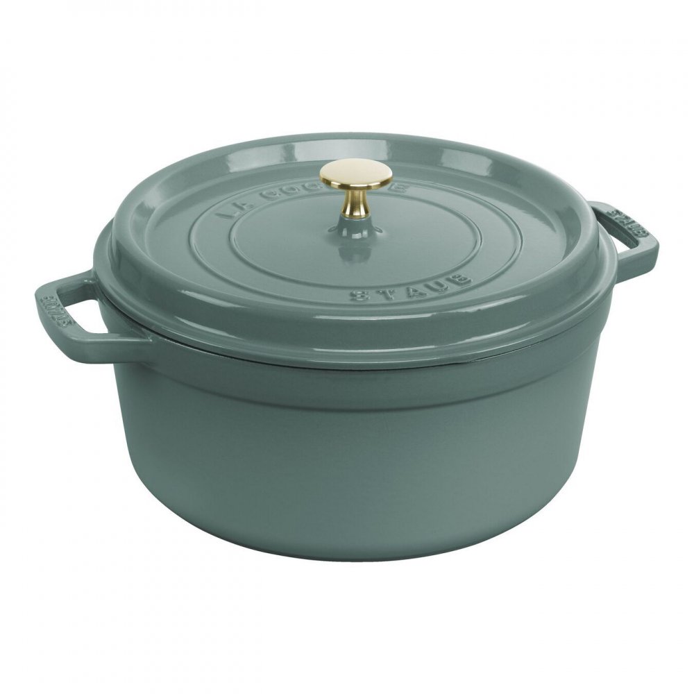 Staub Cocotte Eucalyptus 26cm - Gietijzer - 5.25l - alle Vuren