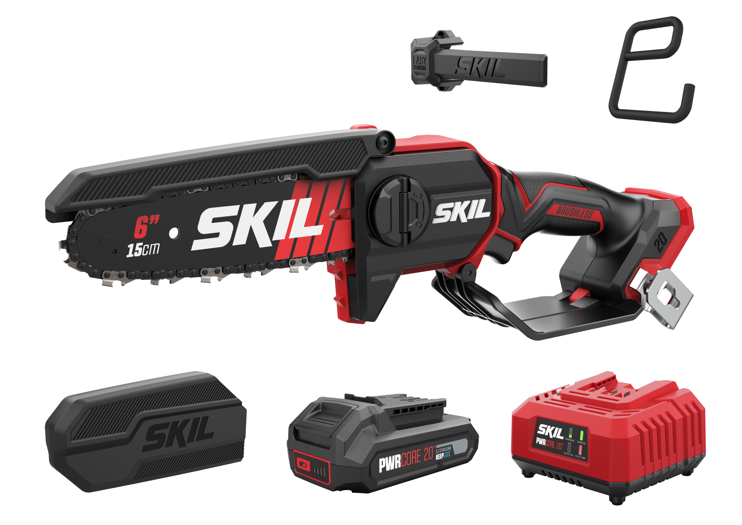 Skil Accu Snoeizaag 0512AA met Borstelloze Motor 20V Max Li 2,0AH + 2.4A Lader Inclusief Accu en Lader