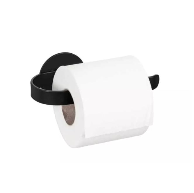 Wenko Turbo-Loc Toiletrolhouder Bivio Zwart