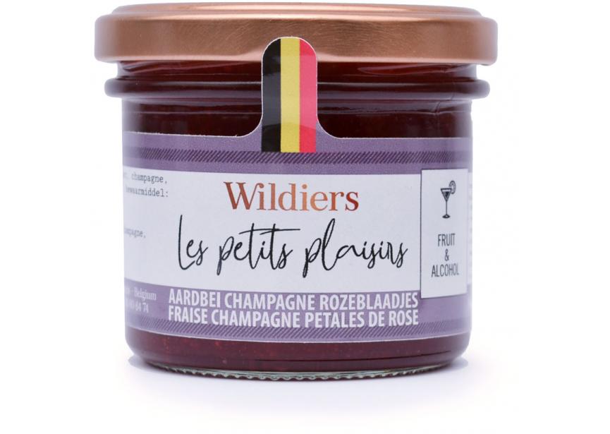 Wildiers Rozenblaadjes Aardbei/Champagne 125 g - Les Petits Plaisirs