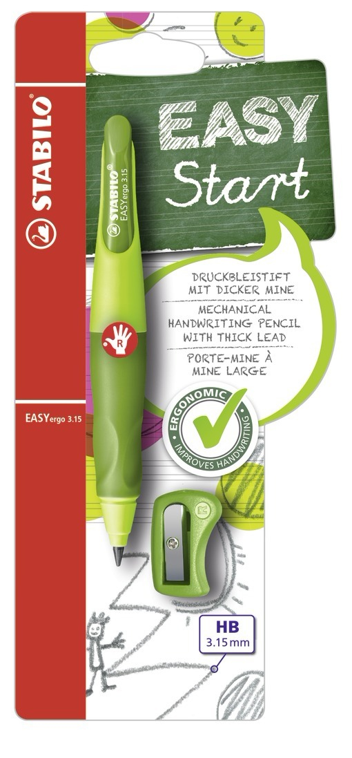 STABILO Easy Ergo 3.15 Potlood Rechts Lichtgroen/Donkergroen STABILO Easy Ergo 3.15 Potlood Rechts Lichtgroen/Donkergroen