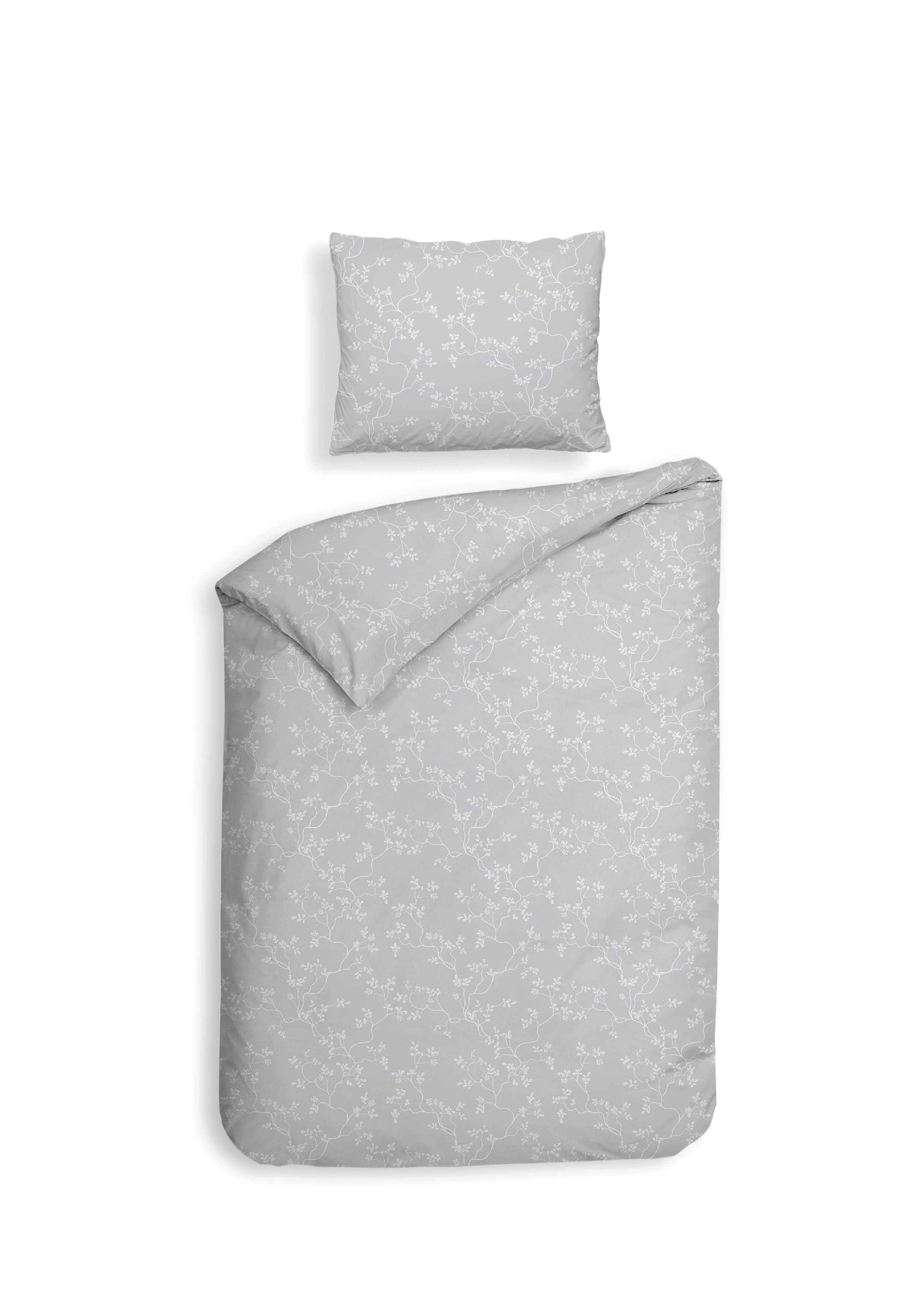 Heckettlane Dekbedovertrekset Alloro 140x220 cm Flanel Light Grey