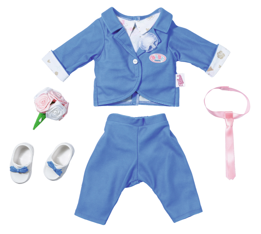 Baby Born Deluxe Kleding Bruidegom Blauwe Kostuum Set