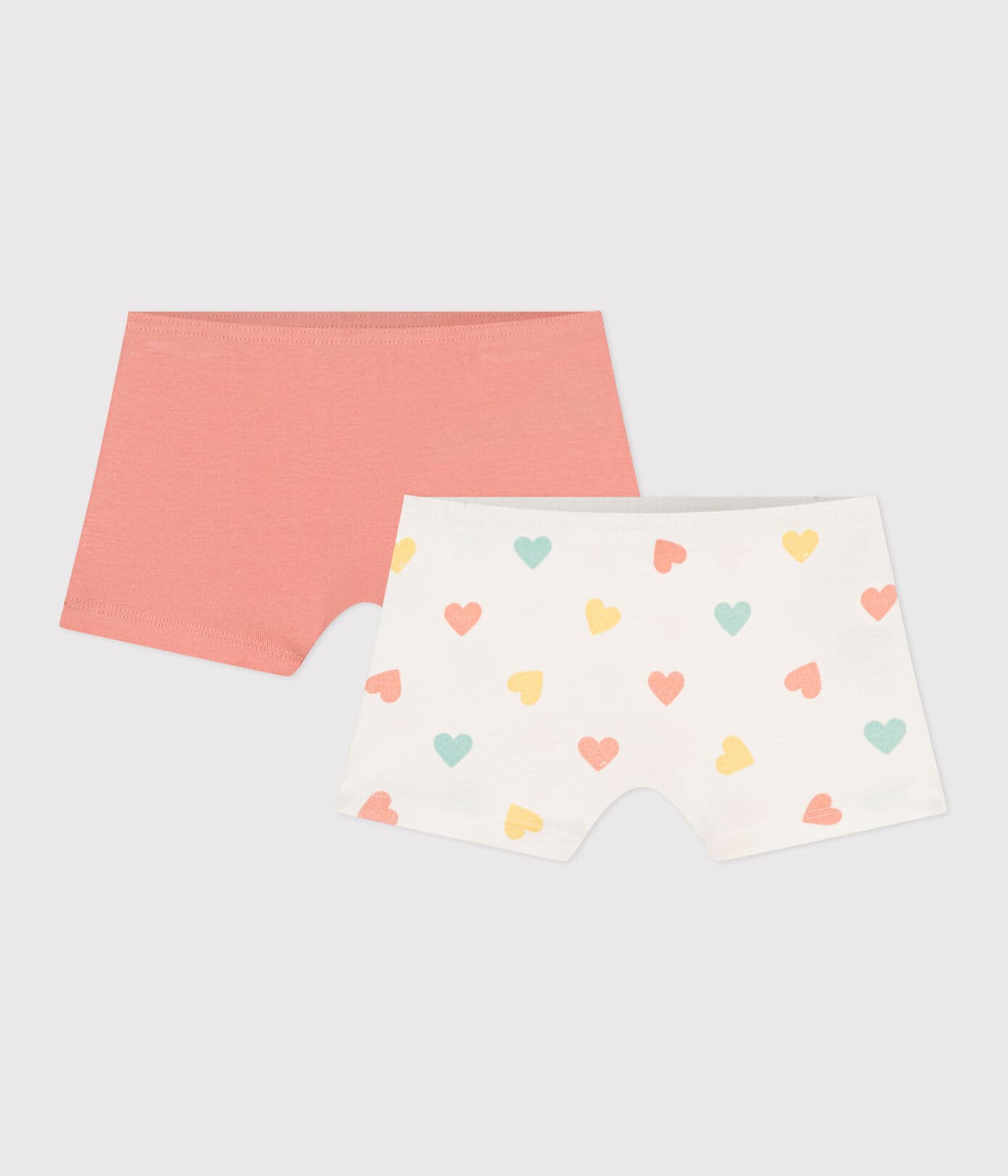 Petit Bateau Slip Hipster Hartjes Wit-Roze - 2 stuks - 6 jaar