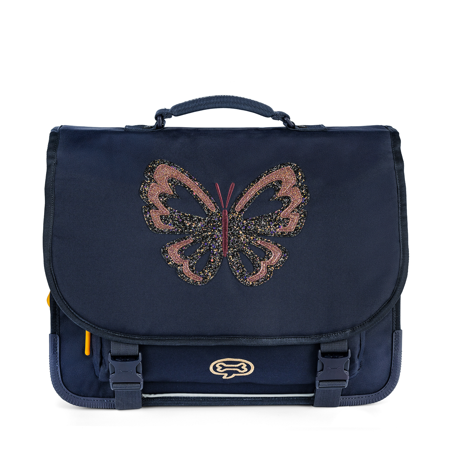 STONES and BONES Boekentas Cedar 18l Glitter Butterfly Navy 40.5x25x30.5 cm