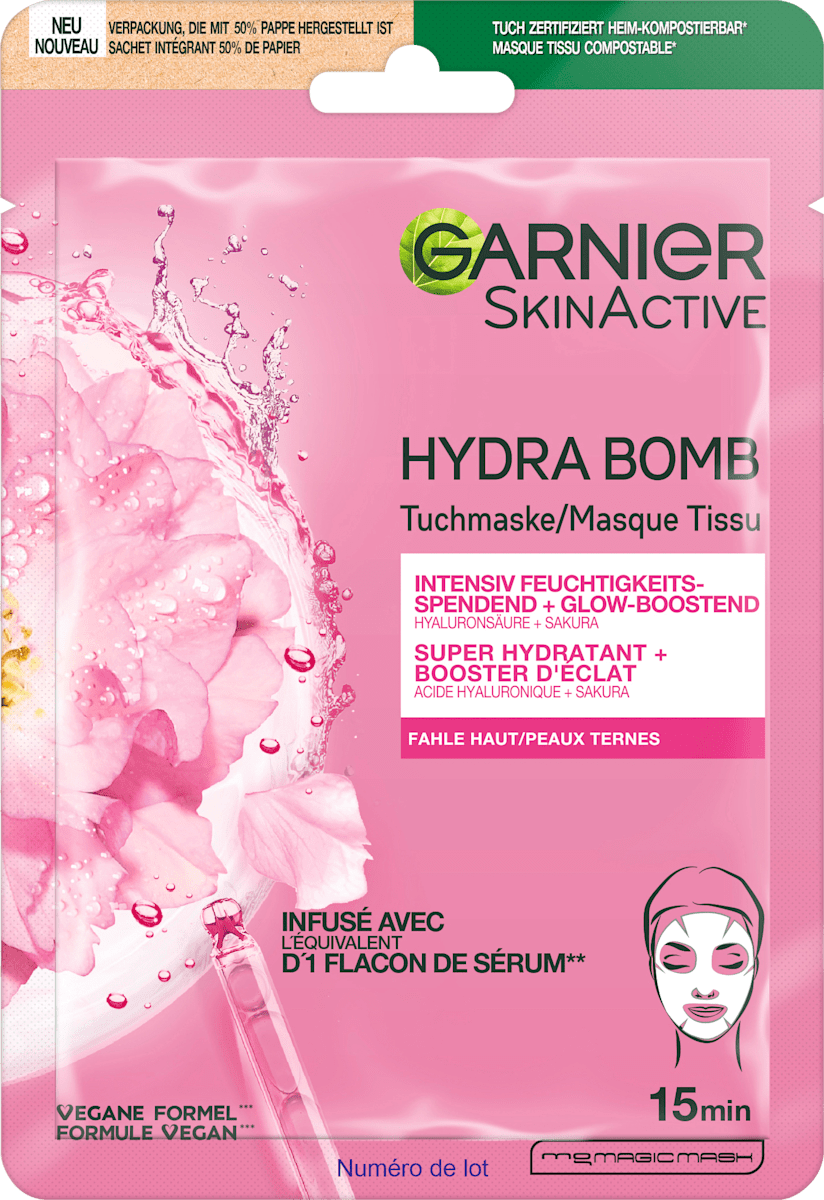 Garnier SkinActive Gezichtsmasker Hydra Bomb Sakura Extract 1 stuk ...