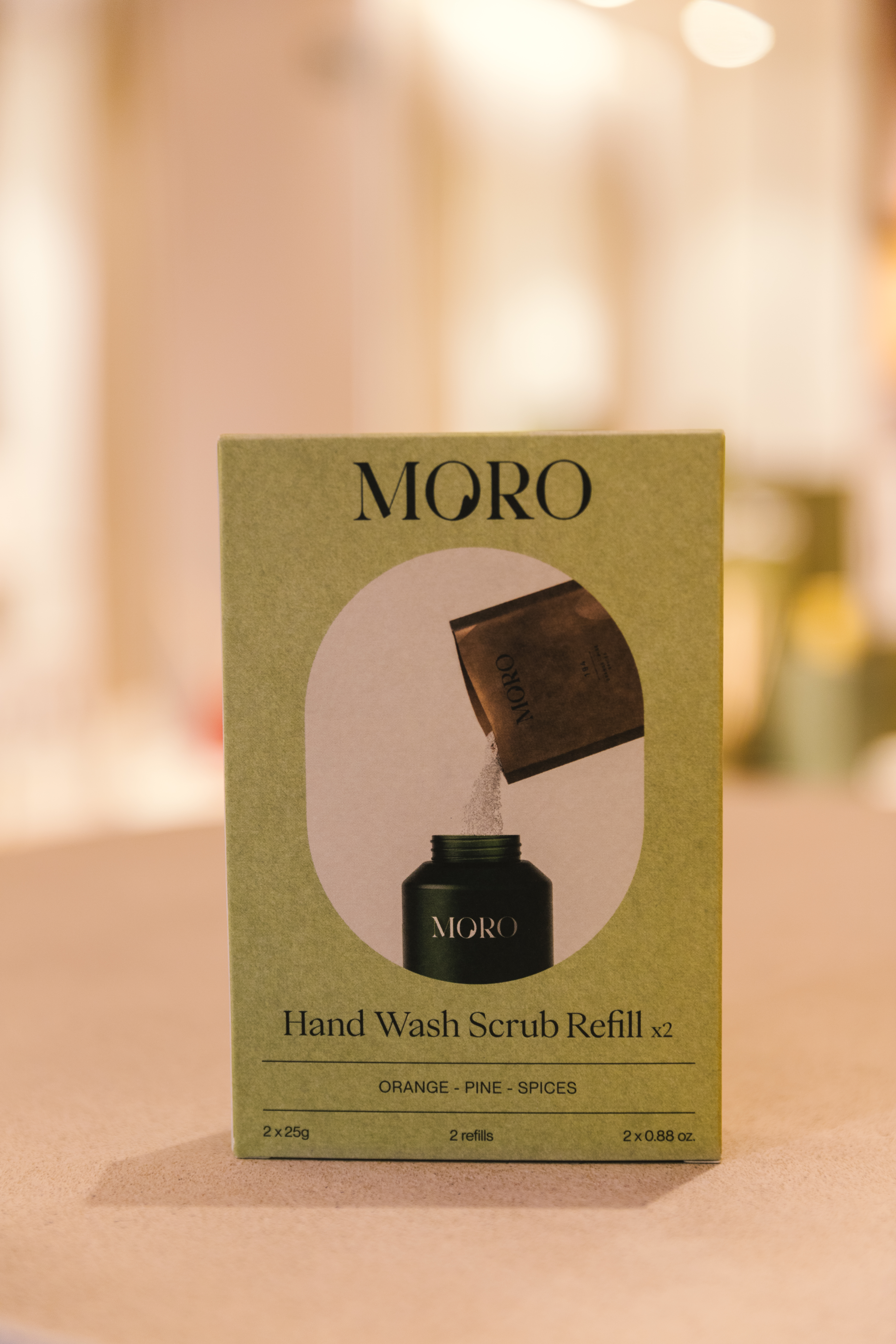 Moro Navulling Handzeep Scrub Spices 2x 25g - Poeder tot Gel - voor 500ml