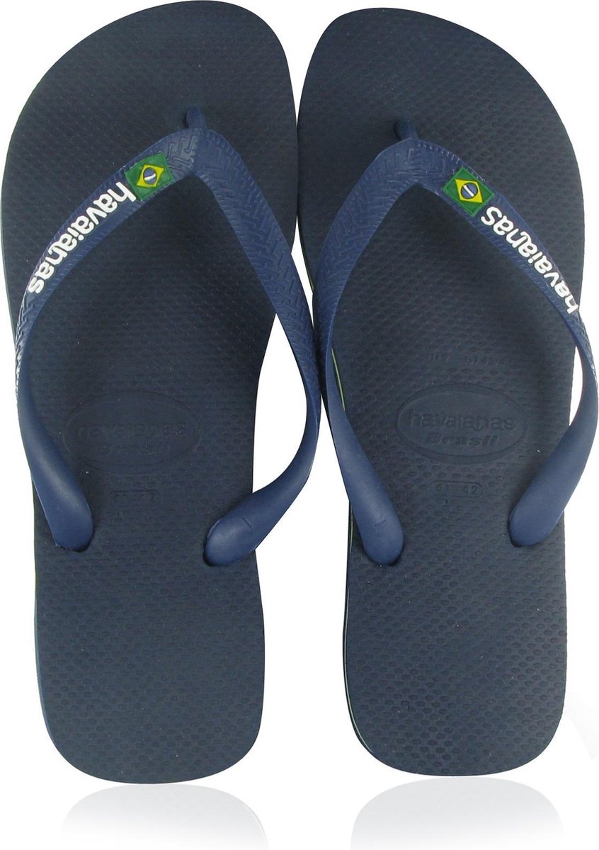 Havaianas Flip Flop Unisex Brasil Navy Blue - MAAT 37/38