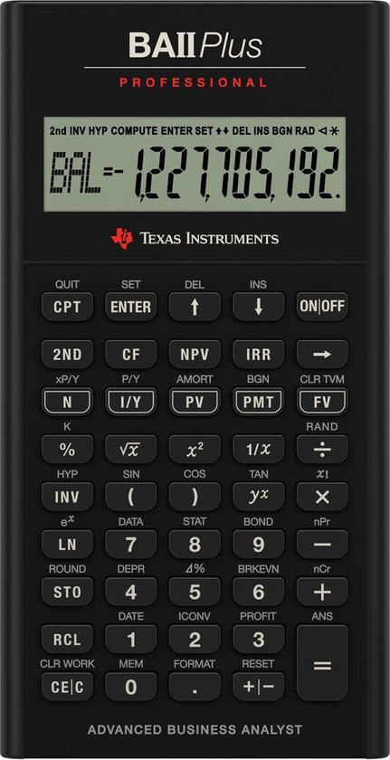 Texas Instruments Rekenmachine TI BA II Plus Pro Fc