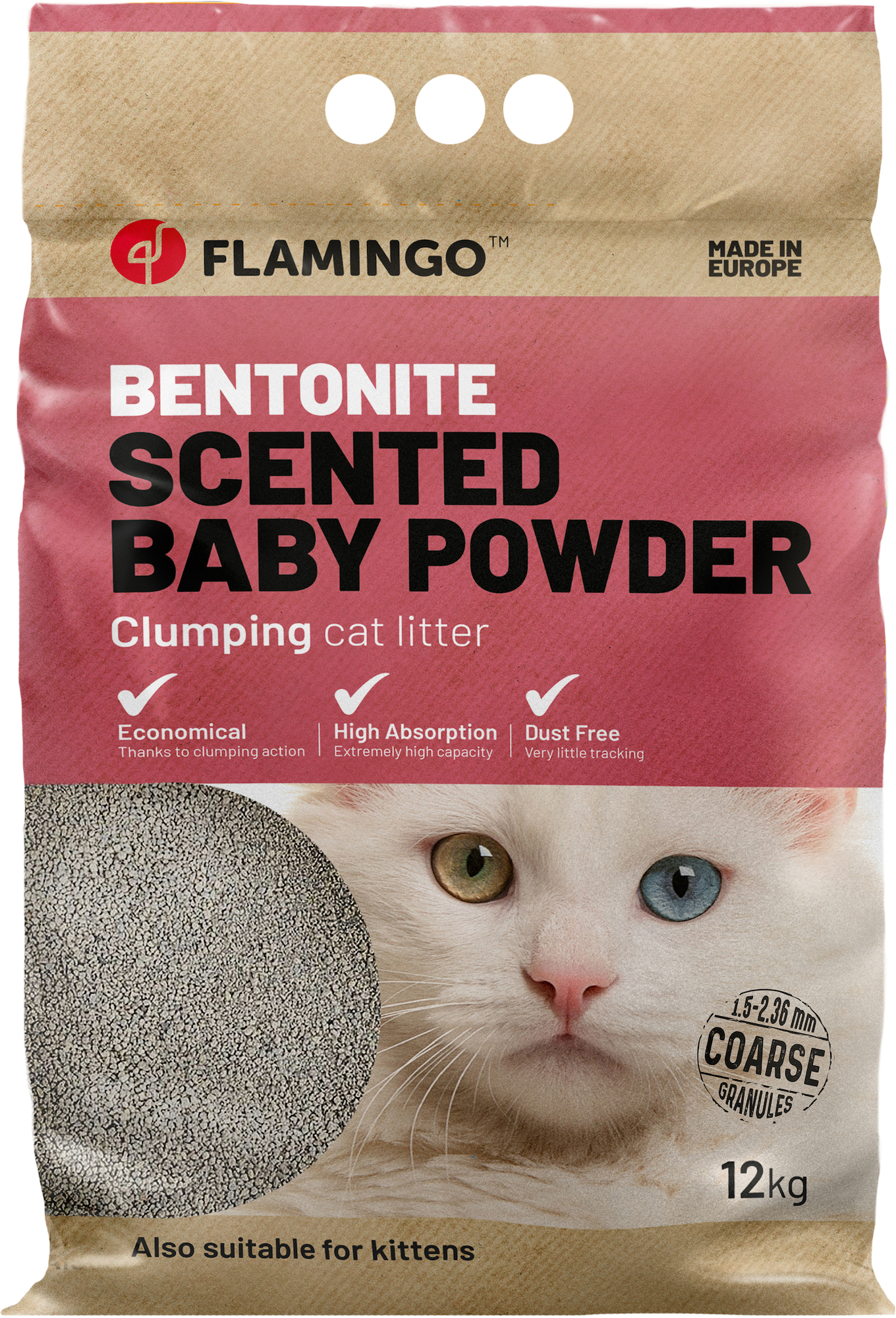 Flamingo Kattenbakvulling EU Oorsprong Babypoeder 12 kg