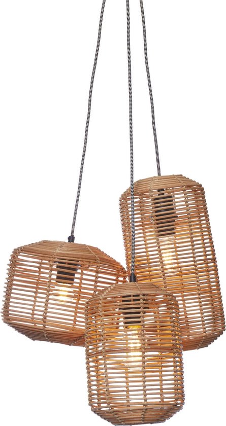 Good & Mojo Tanami Hanglamp Naturel 3 stuks