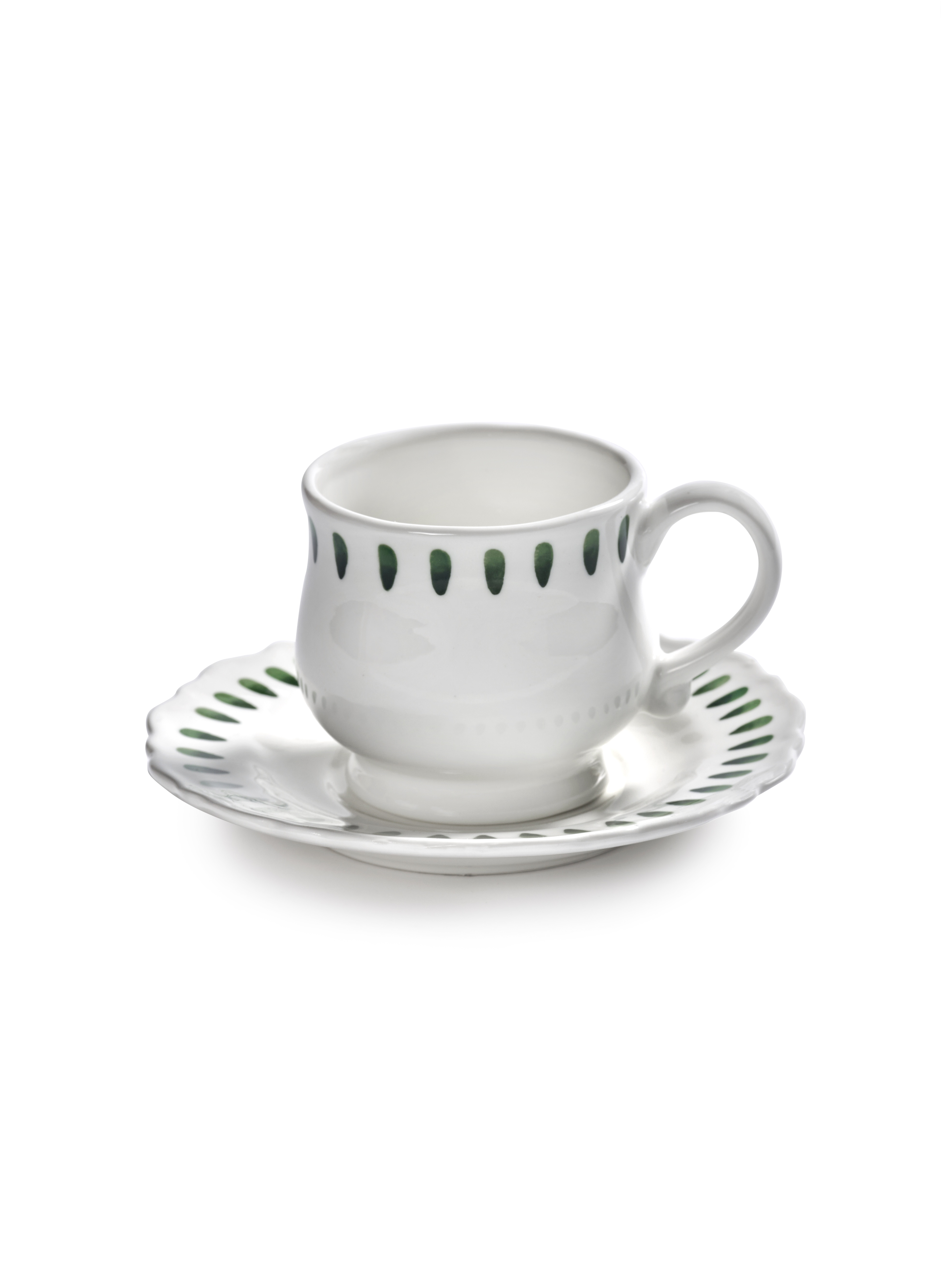 Serax Cappuccinotas Charly Green met Schotel - 15x9 cm - by Marie Michielssen