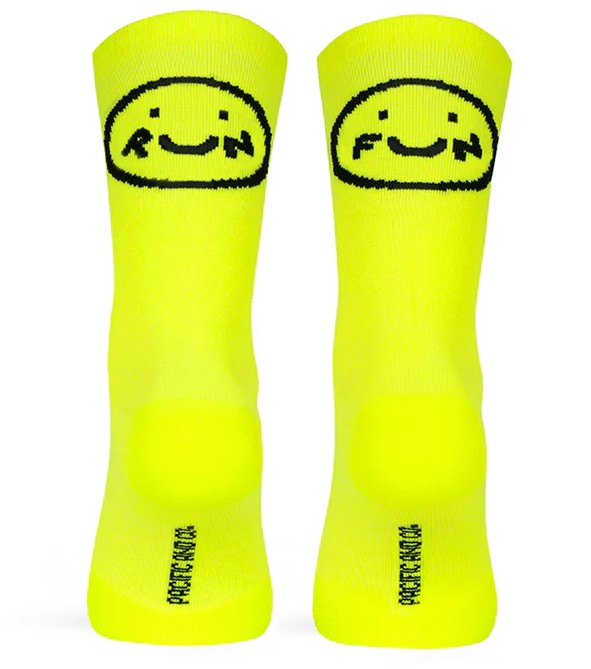 Pacific and Co Sportsokken Unisex Smile Run Neon - L/XL - 42-45