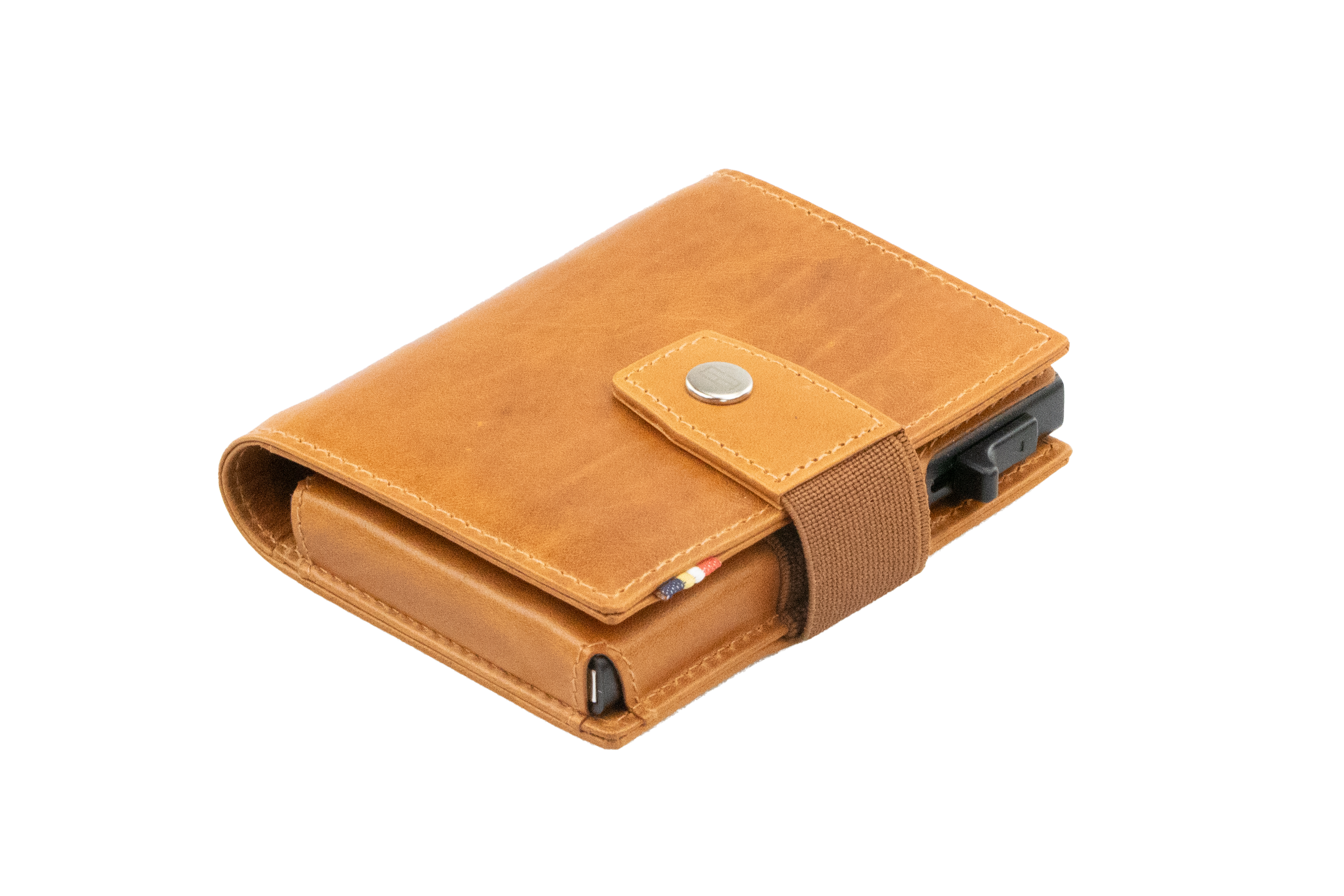 Garzini Metal Portefeuille Brushed Brushed Cognac