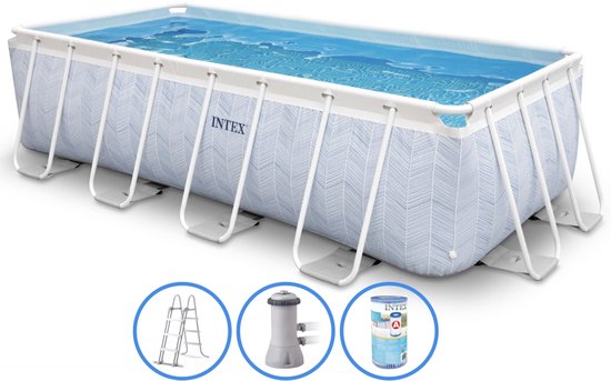 Intex Chevron Prism Frame Zwembad 400 x 200 x 100 cm