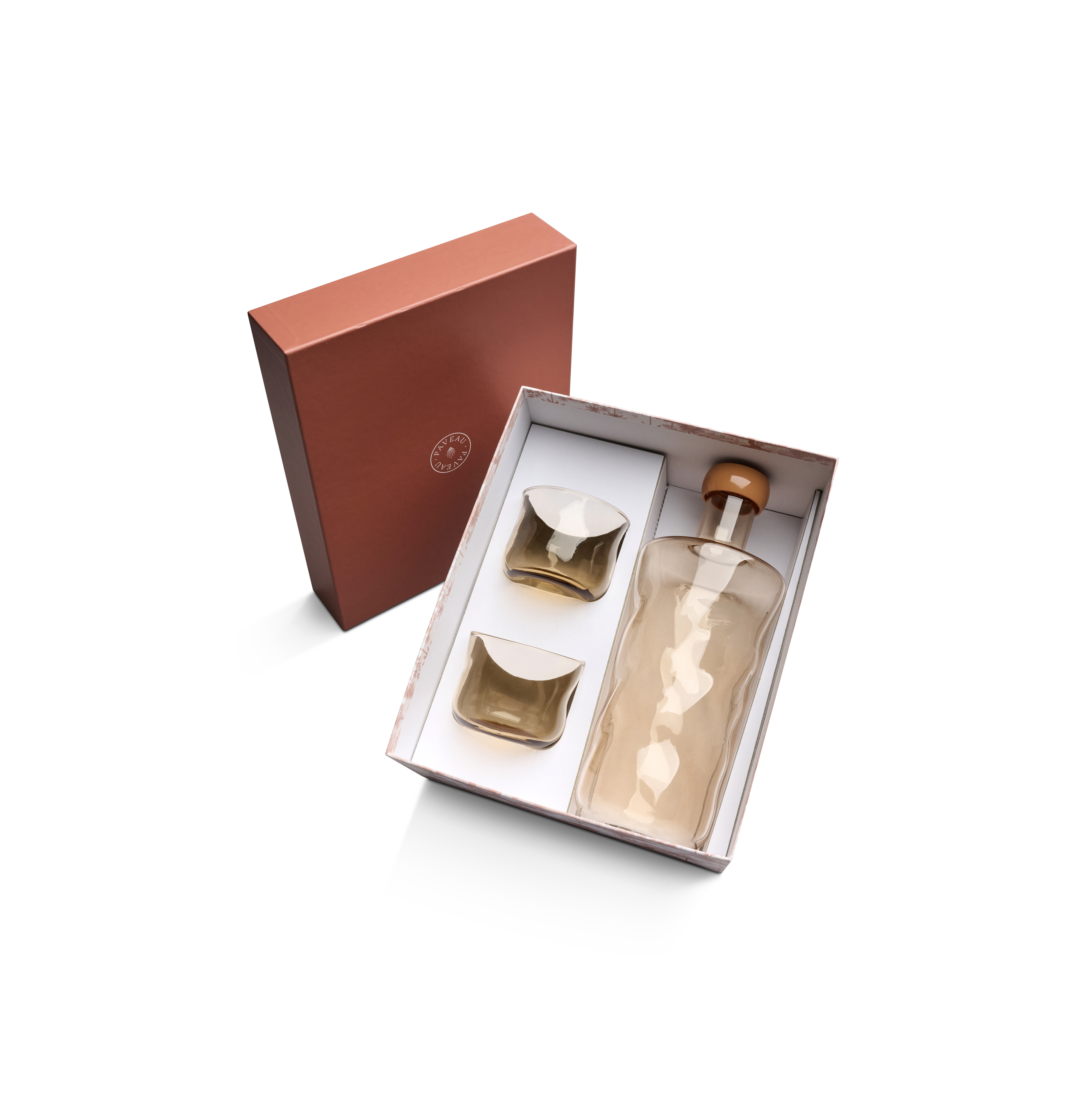Paveau Set Swirl Large Glow - Fles/Karaf 1.25l met 2 Glazen 240ml