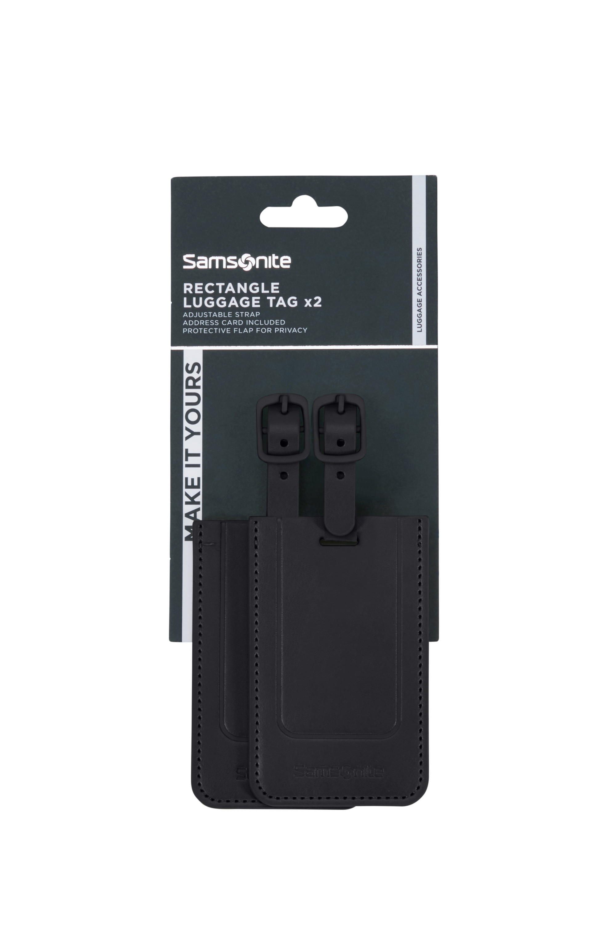 Samsonite Bagagelabel TA Revolution Black 2 stuks Samsonite Bagagelabel TA Revolution Black 2 stuks