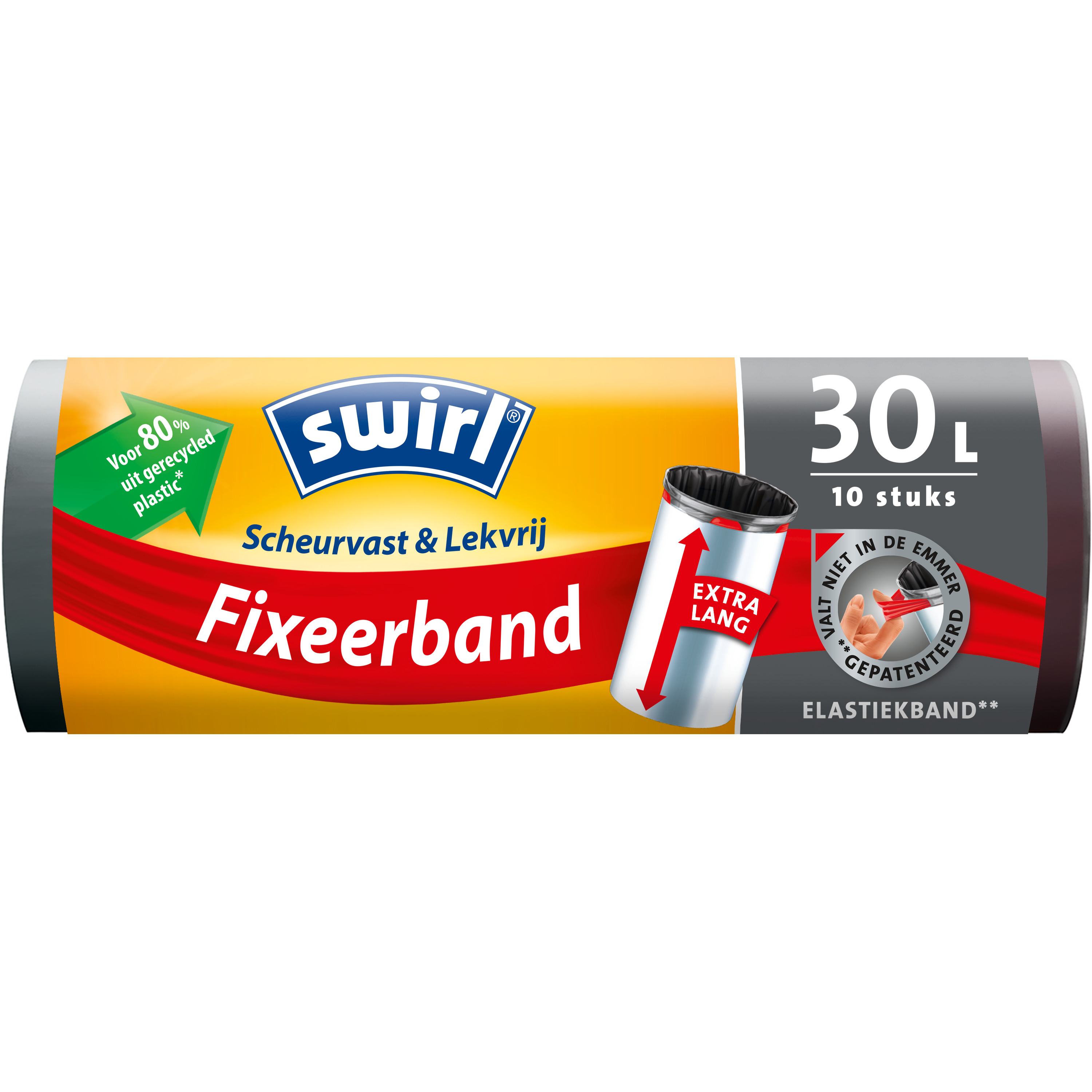 Swirl Pedaalemmerzakken met Fixeerband 30 l - 10 stuks