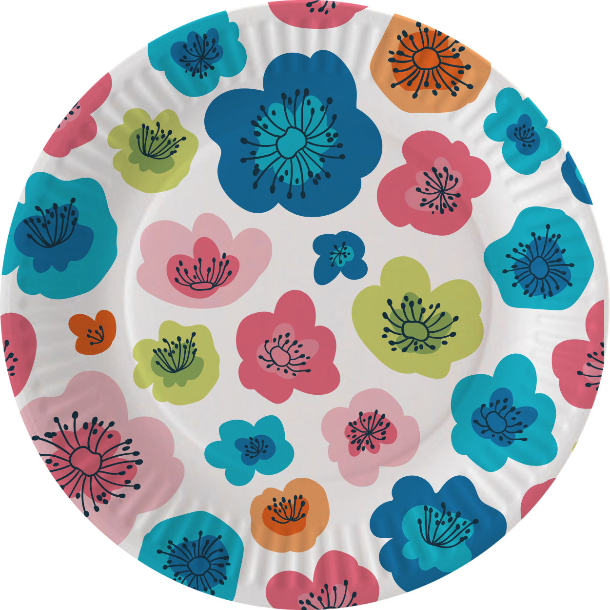 Perla Festa Bord Composteerbaar Karton Blossom 23cm - 8 stuks