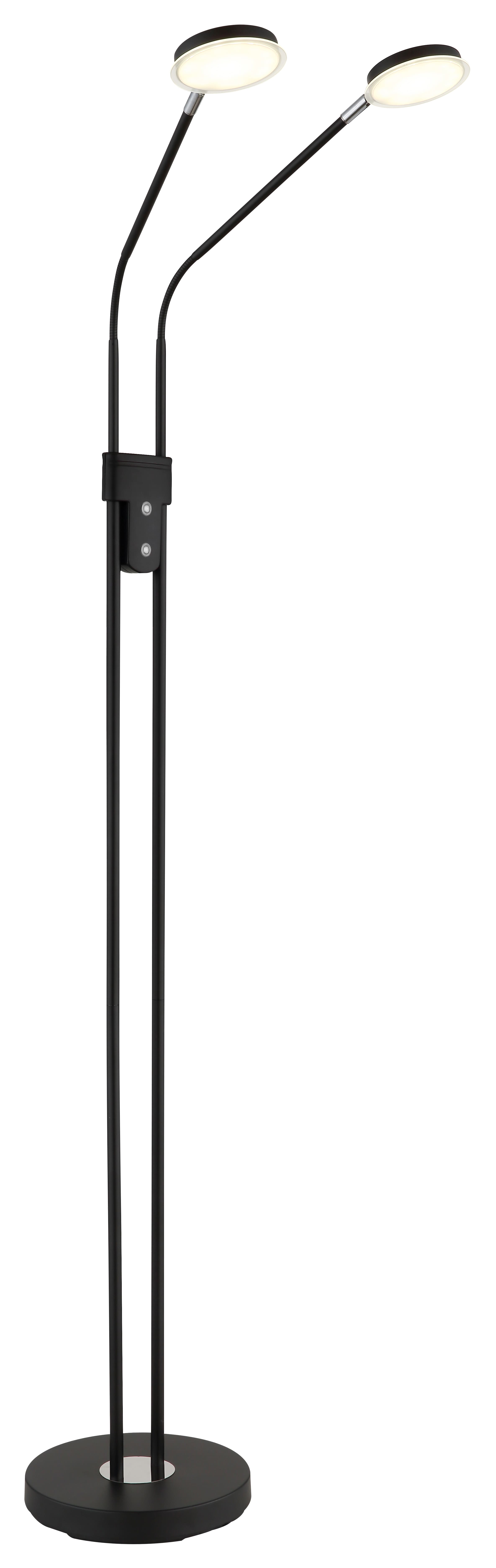 Globo Silvio Staanlamp Mat Zwart 55x172 cm incl. 2x LED 6,5W 230V met Touchdimmer