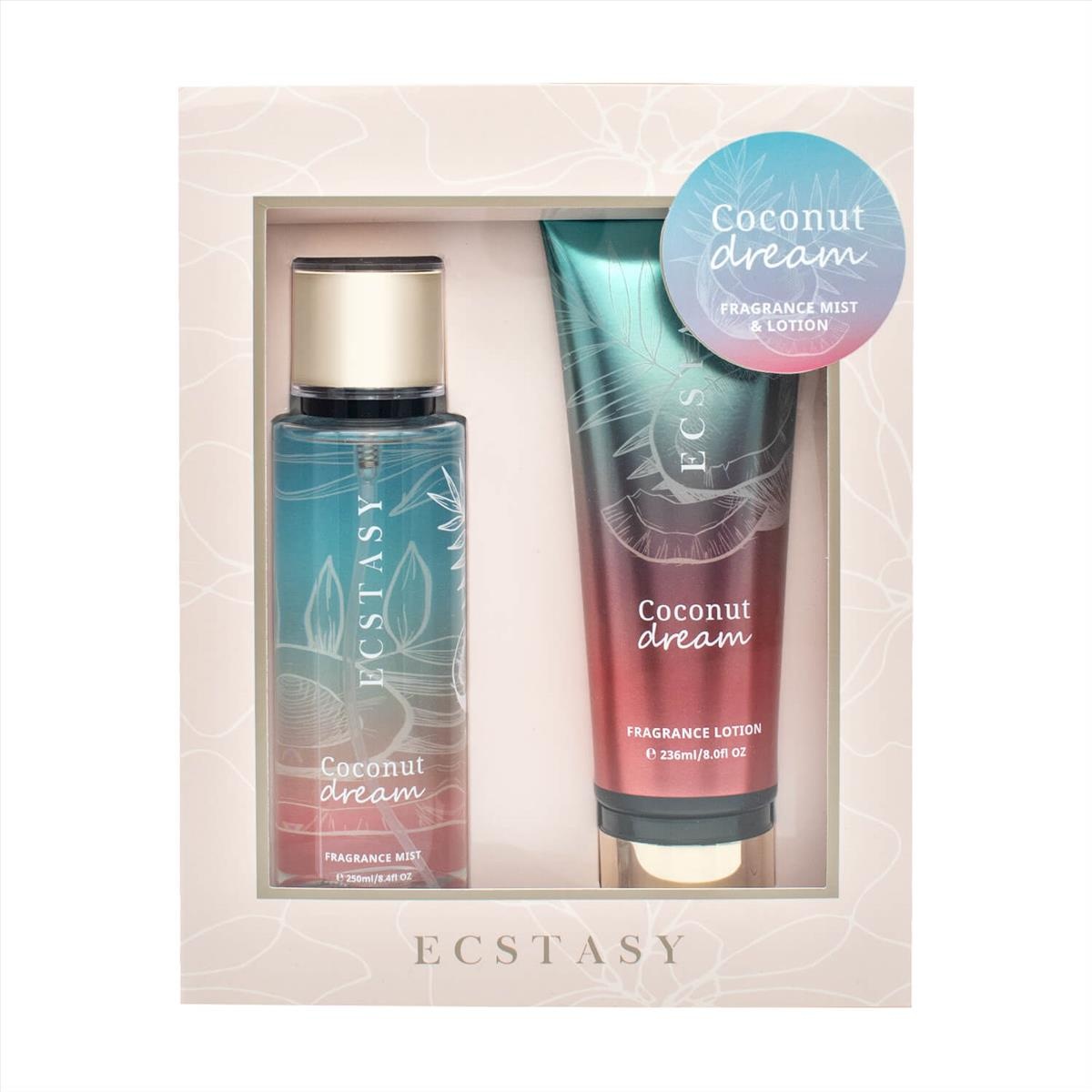 Ecstasy Cadeauset Coconut Dream Bodymist 250 ml & Bodycreme 236 ml