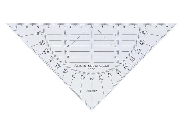 Aristo Geodriekhoek Flexibel Onbreekbaar Transparant 14 cm