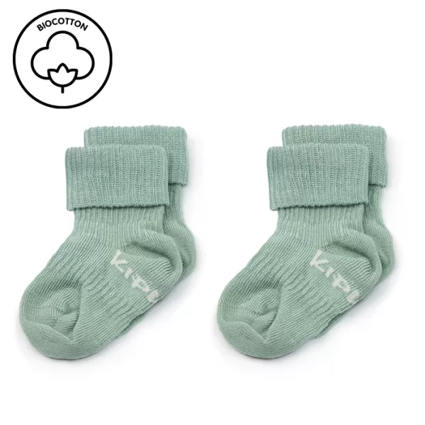 Kipkep Blijf-Sokjes Pale Green - 2 paar