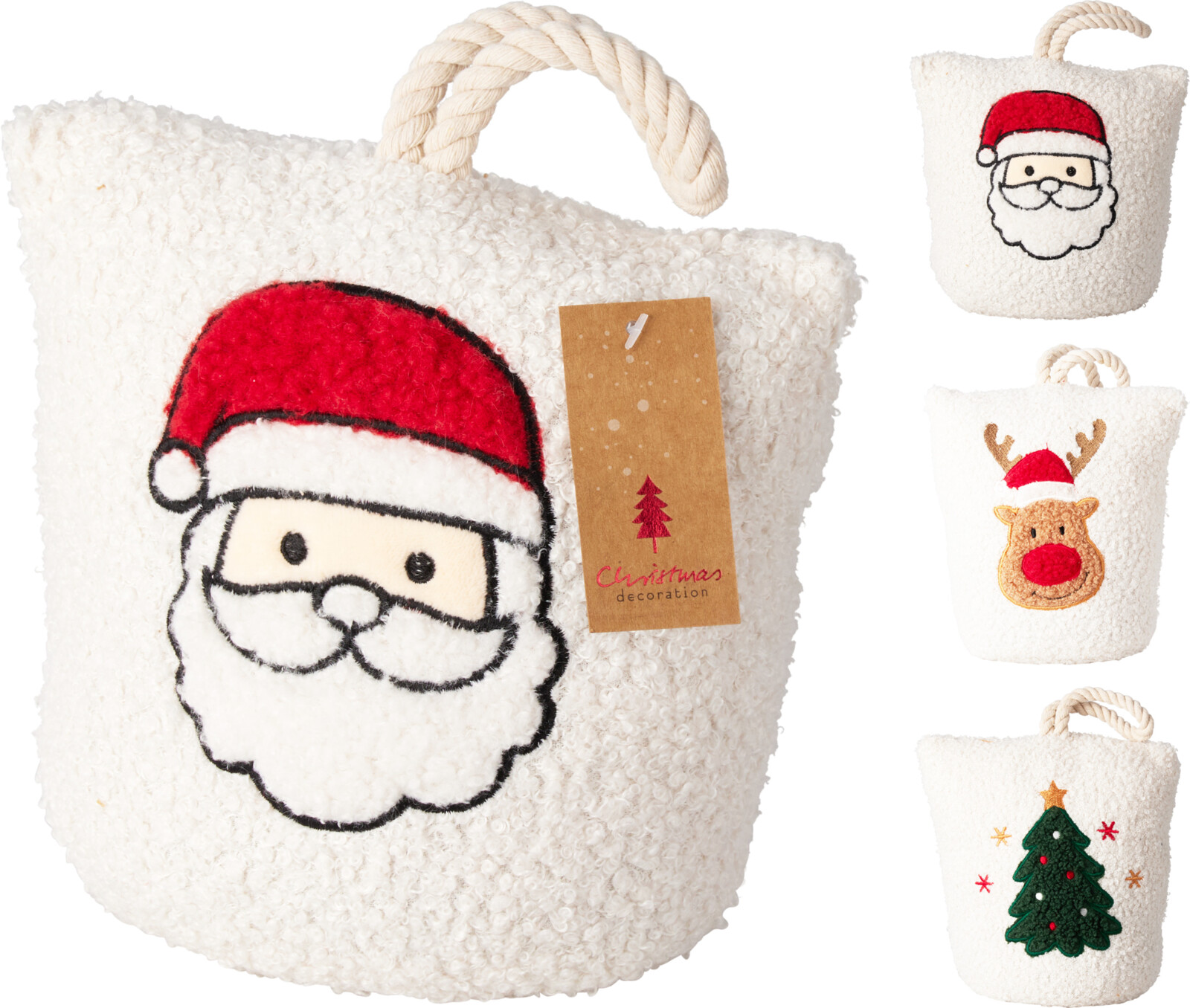 Deurstop Kerst 20x18 cm - Teddy - assorti - prijs per stuk