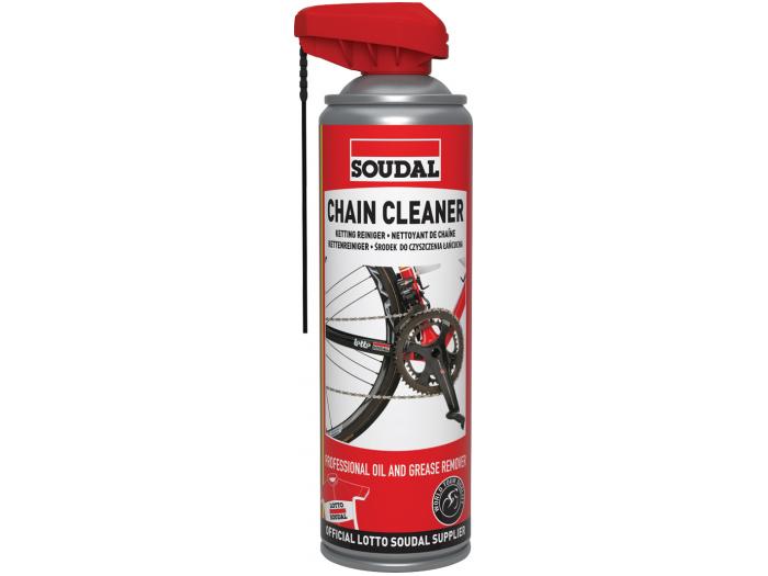 Soudal Chain Cleaner 500ml spuitbus om de fietsketting te reinigen
