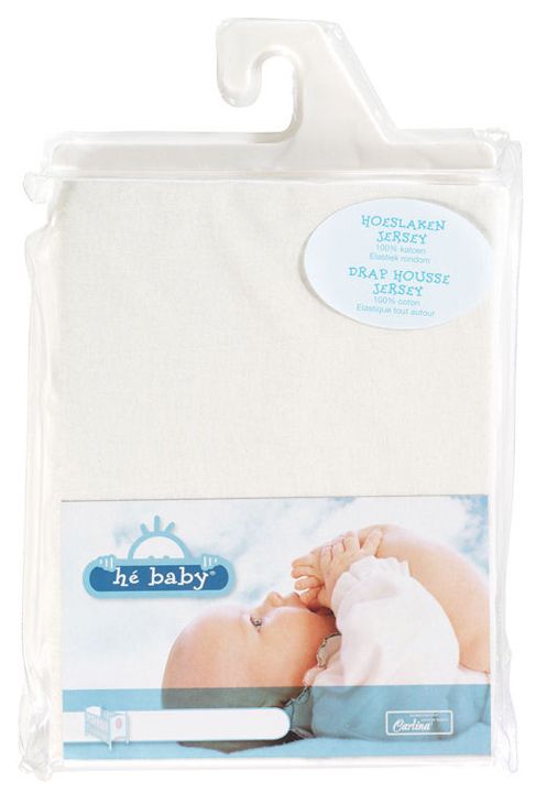 HE Baby Hoeslaken Bed Wit Jersey - 70x140 cm